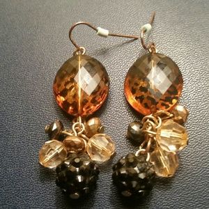 Brown Beaded Animal Print Set